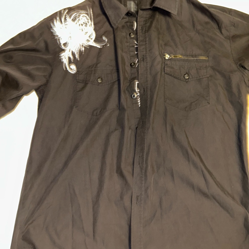 Jordan Craig Black Casual‎ Button Down Shirt